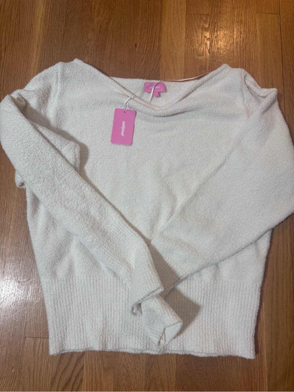 Edikted Cream Crewneck Sweater NWT